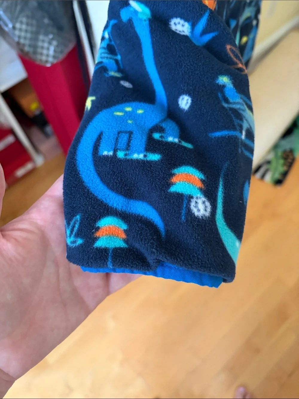Columbia Bright Blue Kids Hooded Puffer with Printed Lining REVERSIBLE SIZE 3